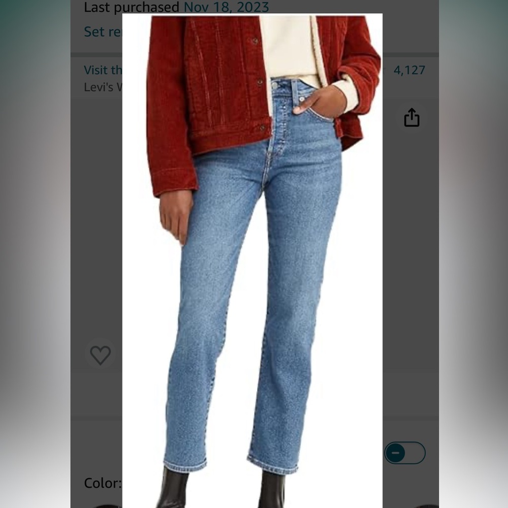 Levi Wedgie straight jeans